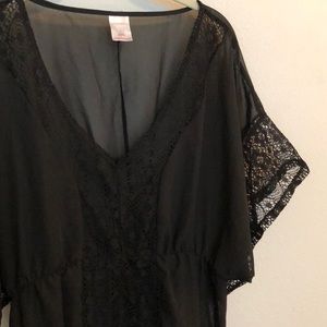 Black and Lace Cover Up